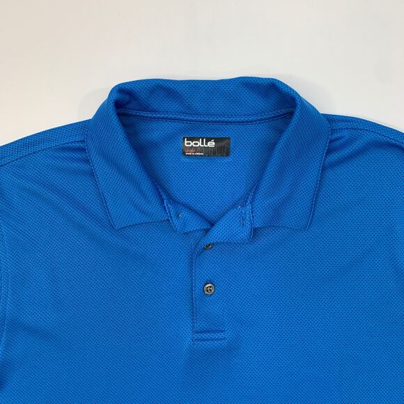 Bolle Polo Shirt Mens L Large Pacific Short Sleeve Quick Dry Performance Golf - Picture 4 of 10
